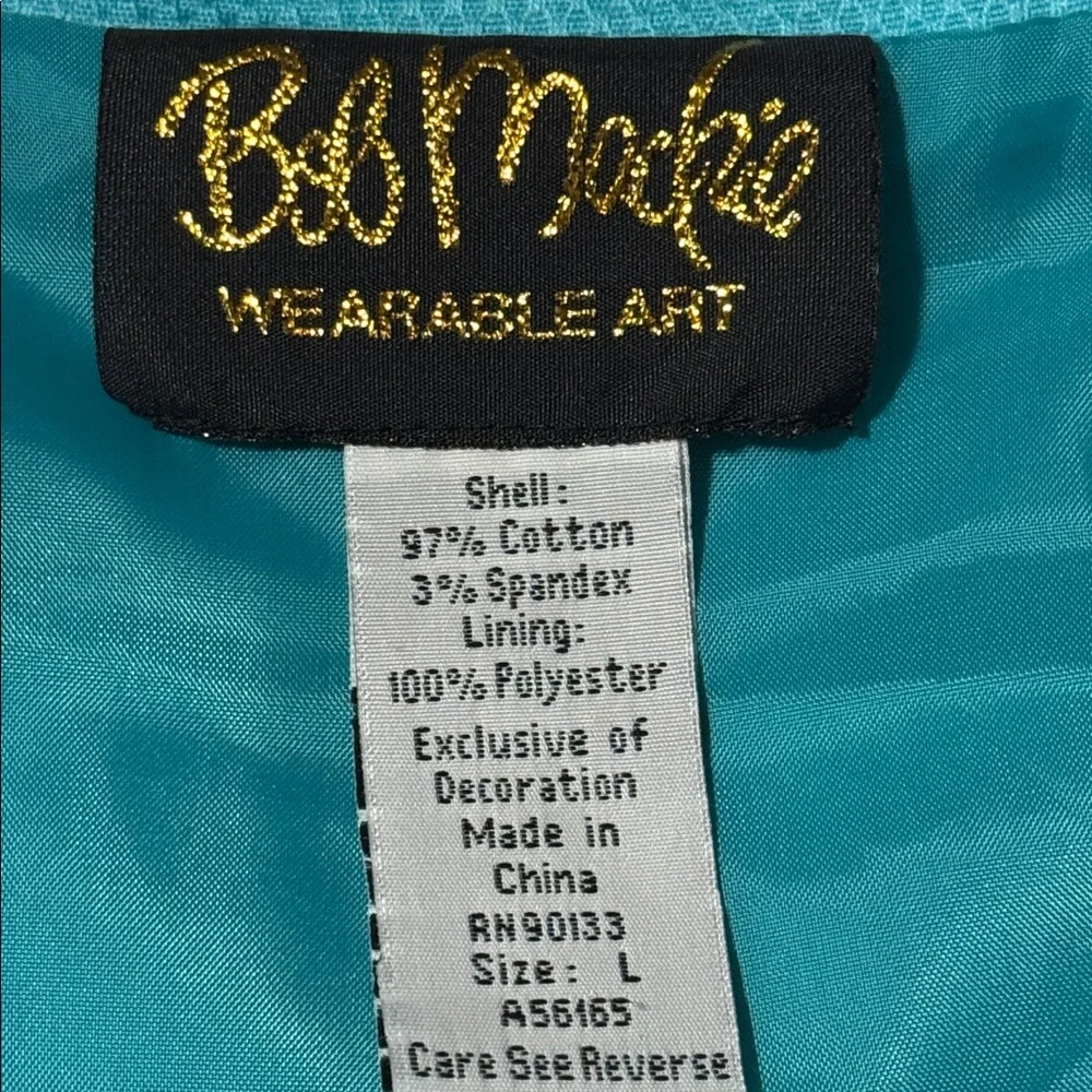NWT Bob Mackie wearable art 2 piece pants suit. Size L - Picture 7 of 12